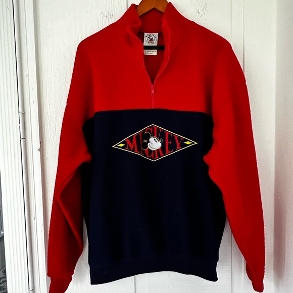 Vintage 90’s Mickey and Co Fleece Zip Pullover Size M - Picture 1 of 3